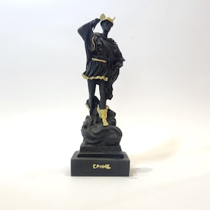 Hermes Mercury God Statue vintage black color statue 16.50 cm