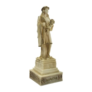 Demeter Goddess Statue Handmade Alabaster Sculpture 16cm