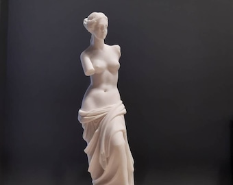 Aphrodite von Mylos, griechische römische Göttin Venus de Milo, Alabaster-Skulptur, handgefertigte Statue, 26 cm