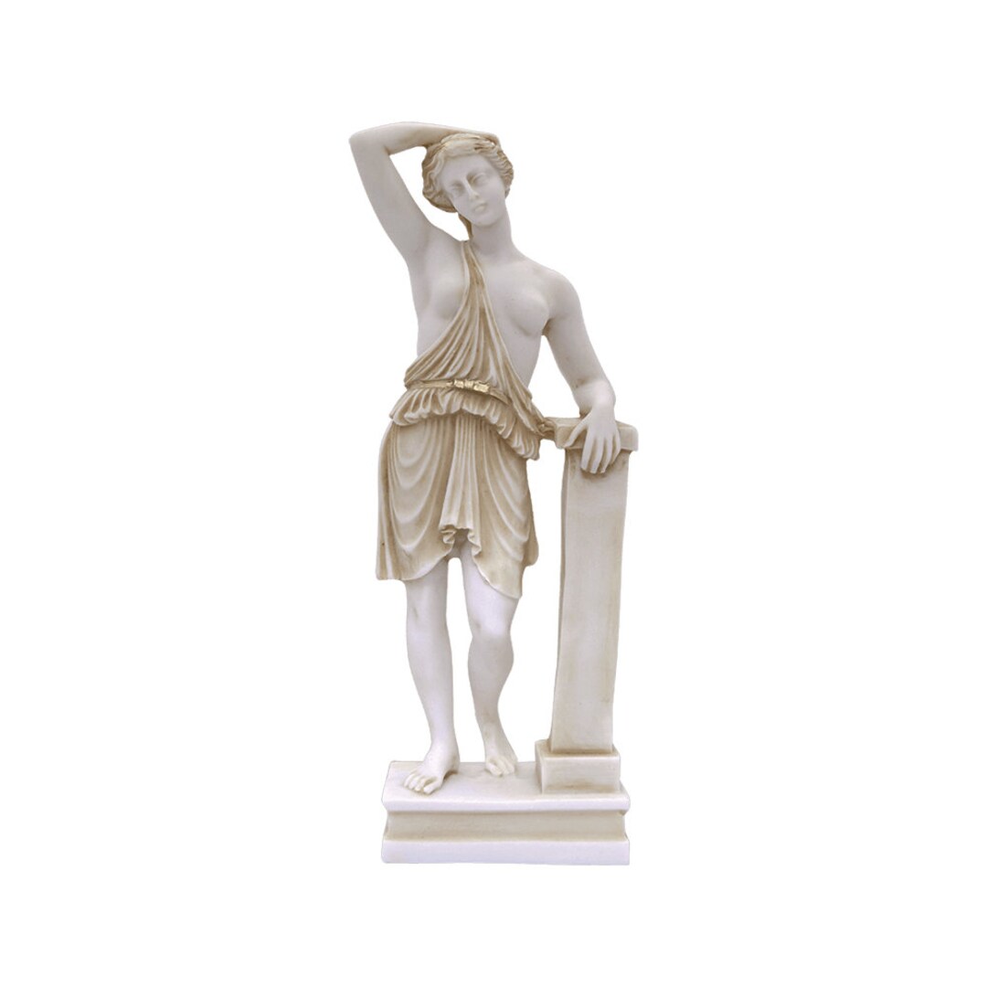 Generico Alabaster Büste Aristoteles – Handgefertigt In Italien, 16 Cm, Aus Marmorstaub & Harz, Mit Alabaster-Sockel, Sammlerstück