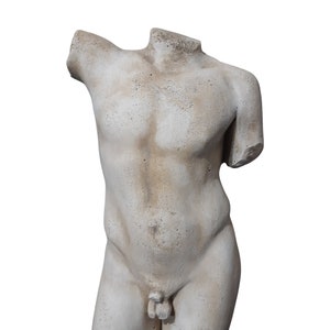 Archaic Period Man Torso Sculpture Unique 52cm image 6