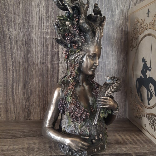 Shops Gaia Statue Greek Mythology Goddess of Earth Bronze Sculpture 26cm