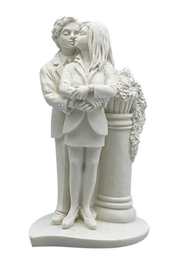 Paar Verliebt Marmor Skulptur Griechische Handgemachte Figur Ornament  Moderne Statue 14cm - .de