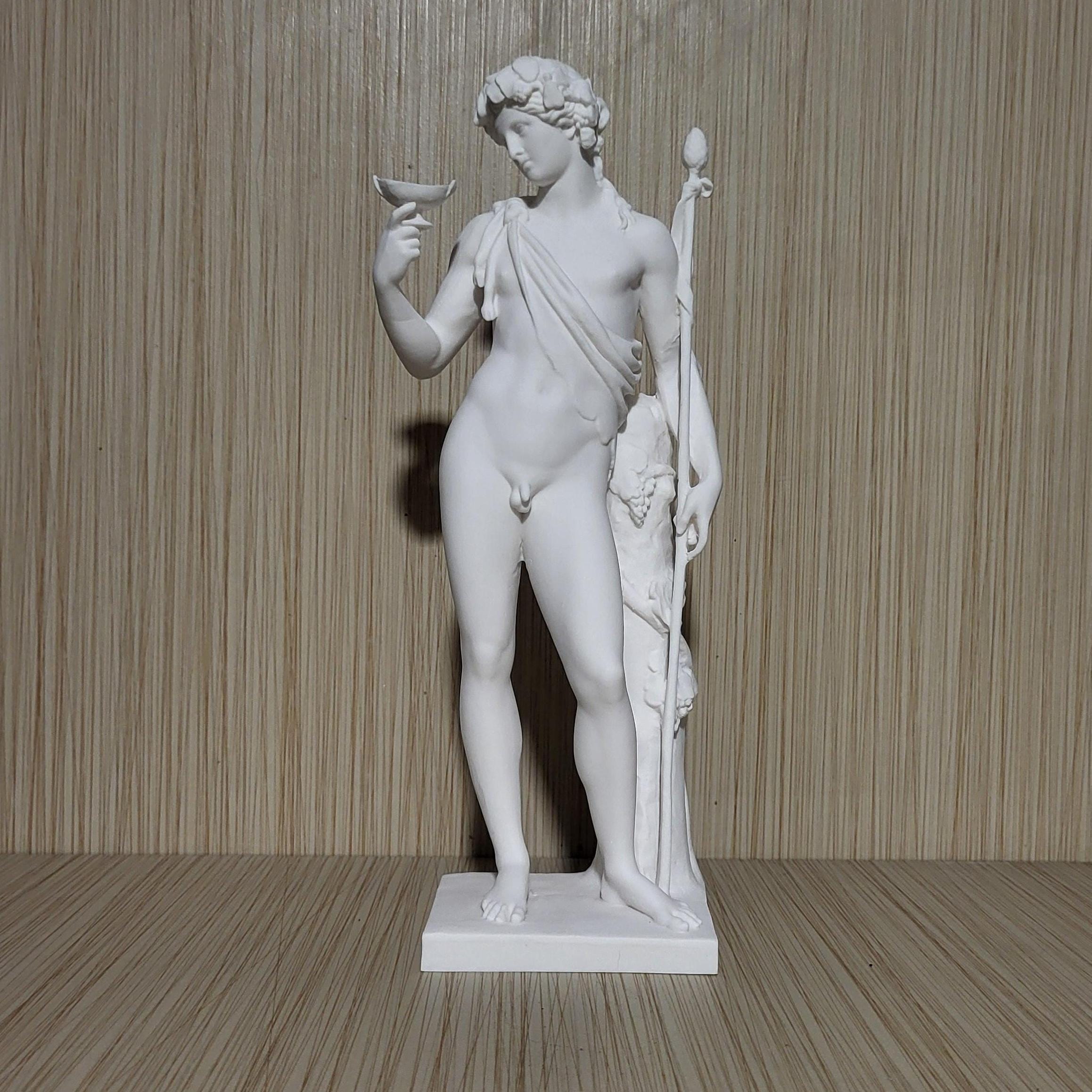 ディオニュソス バッカス像、ワインの神 ギリシャローマ神 ブロンズ風