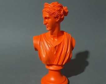 Artemis Diana buste standbeeld Griekse handgemaakte sculptuur 15cm