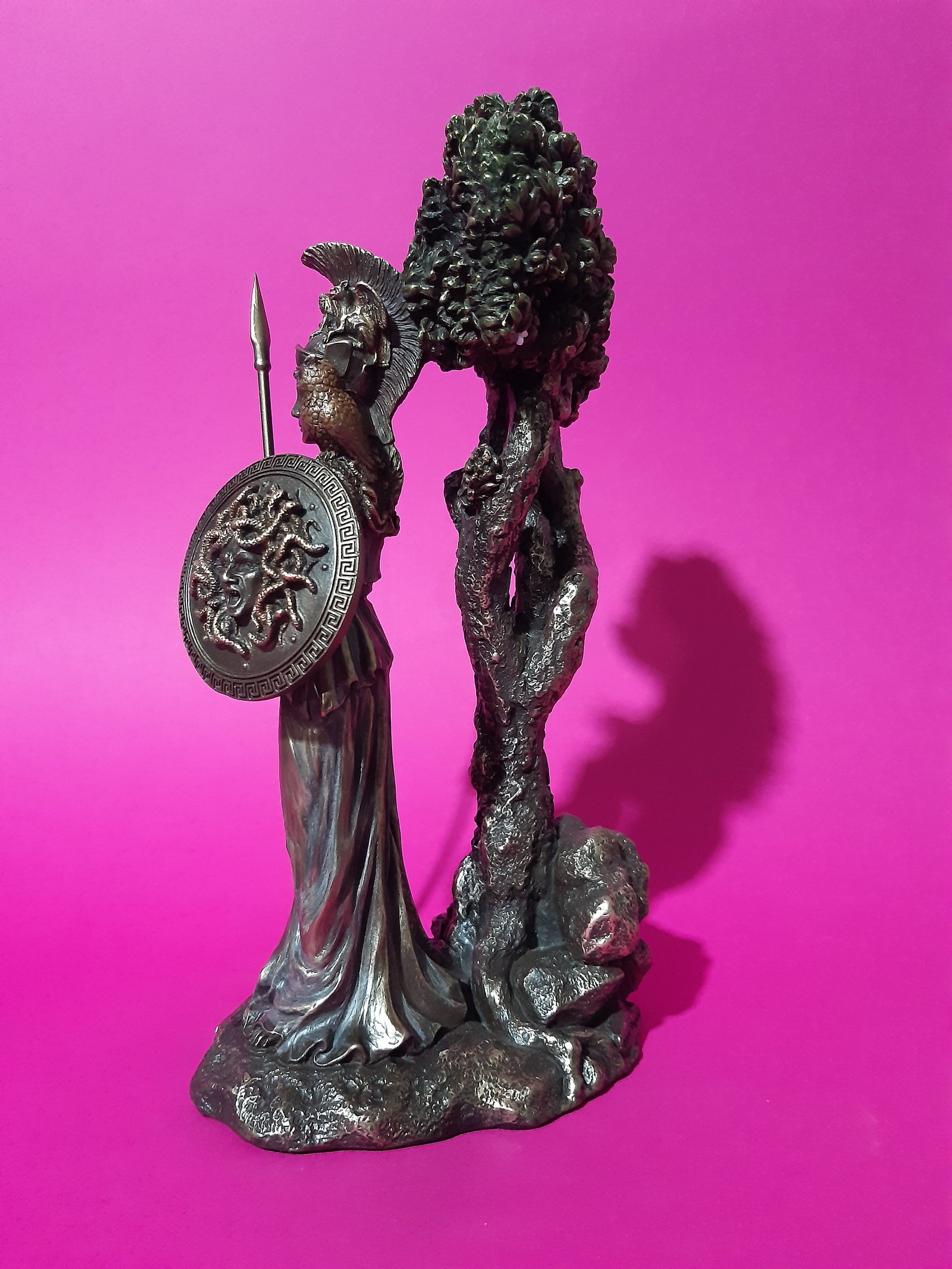 Athena Statue Greek Mythology Goddess Bronze Sculpture 24cm Etsy