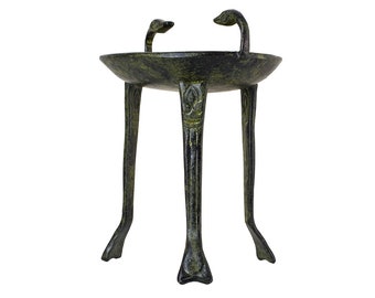 Ancient Greek Sacrificial Tripod Bronze Sculpture Handmade Museum Replica Statue 16cm