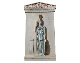 Escultura en relieve de la placa de pared de la diosa Atenea Minerva