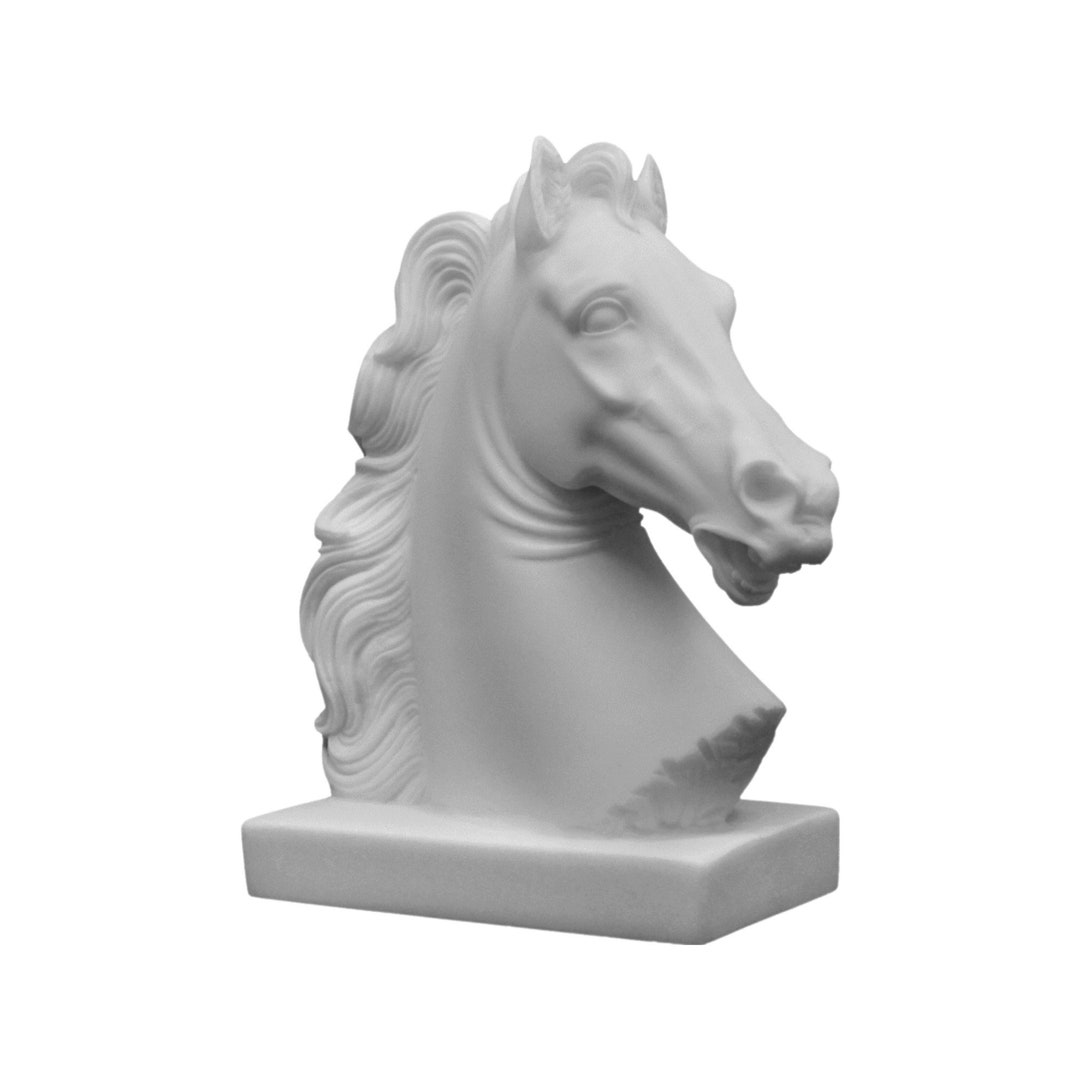 Bucephalus Horse Head Statue Greek Handmade Marble Sculpture Etsy