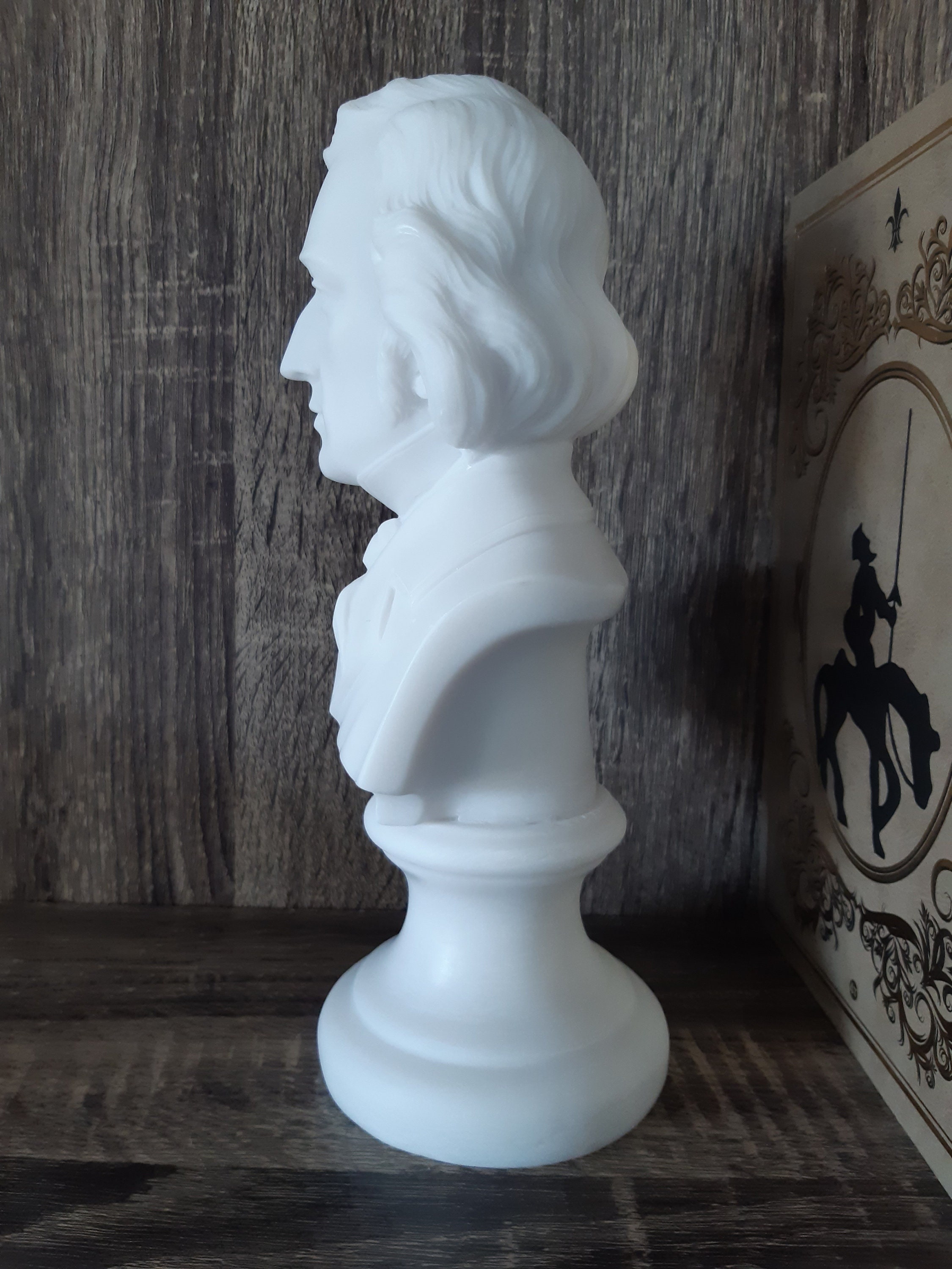 Musicians Bust of Chopin With Alabaster Base -  Sweden