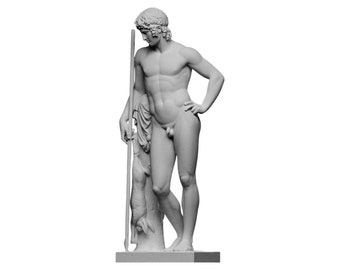 Statue d'Adonis, sculpture en marbre faite main, copie du musée