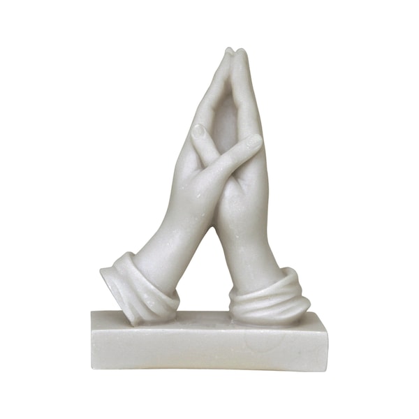 Hände beten Skulptur - Griechische handgefertigte Alabaster Statue 16cm