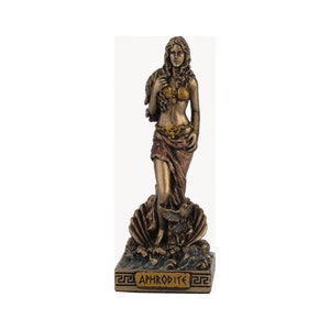 Aphrodite Venus Goddess Mini Statue Bronze Sculpture 8.70cm- 3.43"