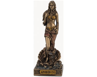 Aphrodite Venus Goddess Mini Statue Bronze Sculpture 8.70cm- 3.43"