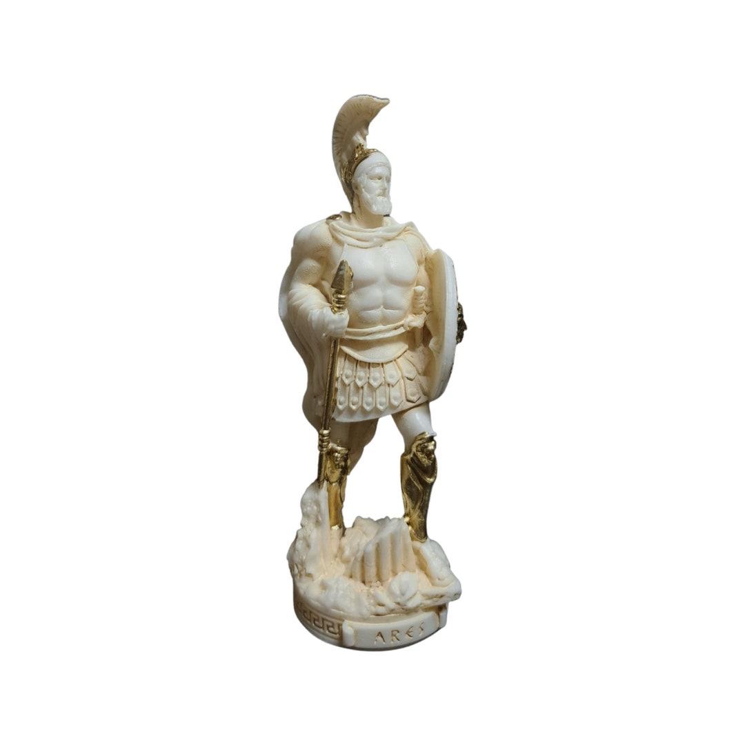 Ares Mars Greek Roman God Mini Statue Bronze Sculpture 9cm 3.54 Etsy
