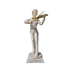 Johann Strauss Musician Statue made of Alabaster Sculpture image 2