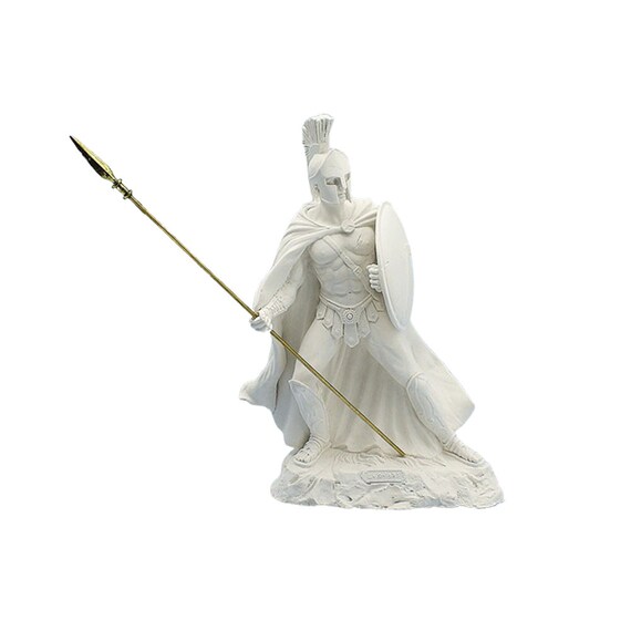 LEONIDAS Sculpture the King of Spartan Marble Handmade Statue 40cm