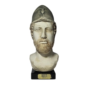 Pericles gipsen buste sculptuur oud Grieks staatsman standbeeld Athene kunst 8,66&quot;