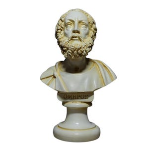 Socrates Bust Statue Ancient Greek poet Patina Sculpture 15cm