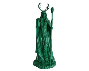 Helen Goddess Statue Keeper of the Forest (Green Forest) Sculpture 26cm