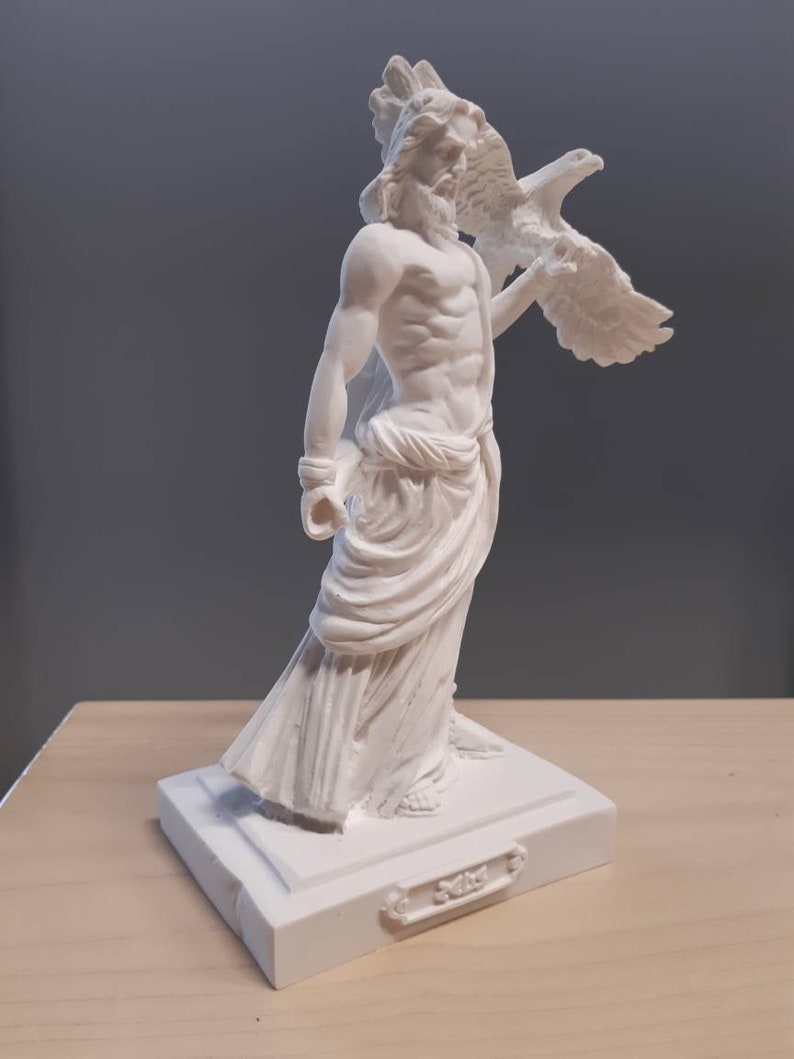 Zeus Sculpture Greek Roman God marble handmade Statue 18.50cm | Etsy