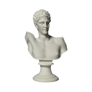 Hermes Mercury God Bust Head Statue vintage white statue 15.50cm