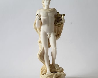 Apollo Statue God of Music Alabaster Sculpture 17cm