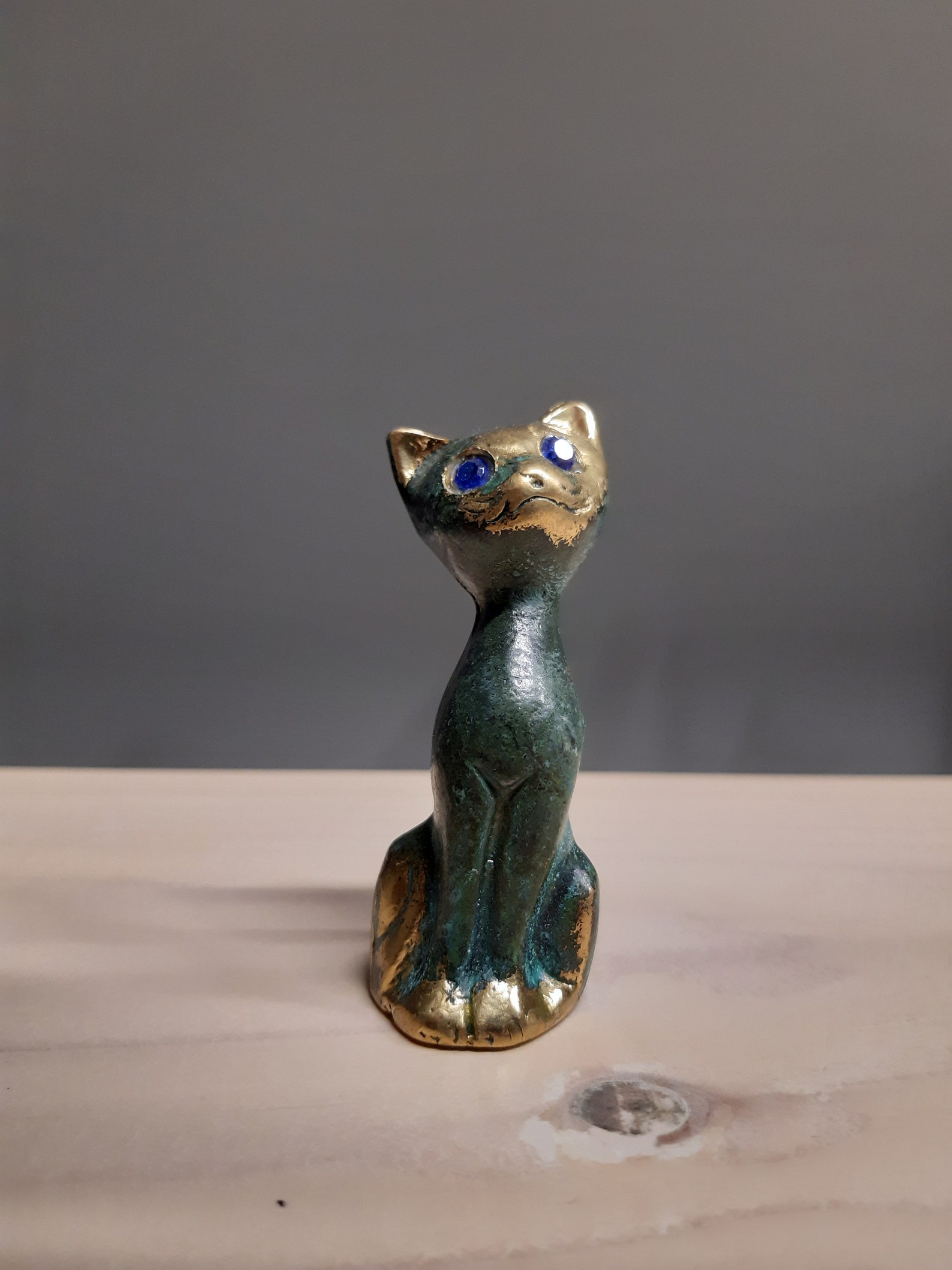 Bronze Beautifull Kitten Sculpture Greek Handmade Hand Painted | Etsy