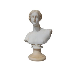 Aphrodite Venus Bust Statue Goddess Handmade Alabaster Sculpture 15cm ...