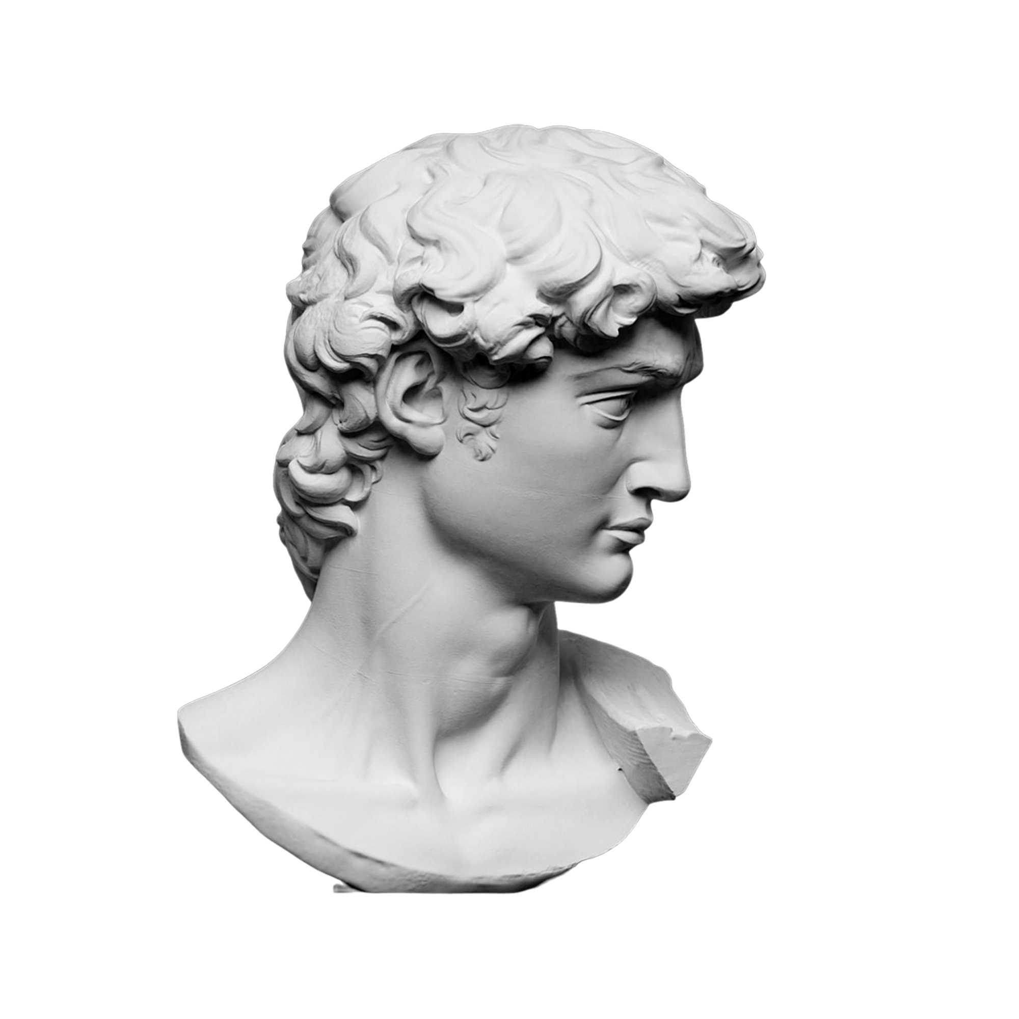 David Michelangelo Bust Statue Handmade Marble Cast Sculpture Etsy UK