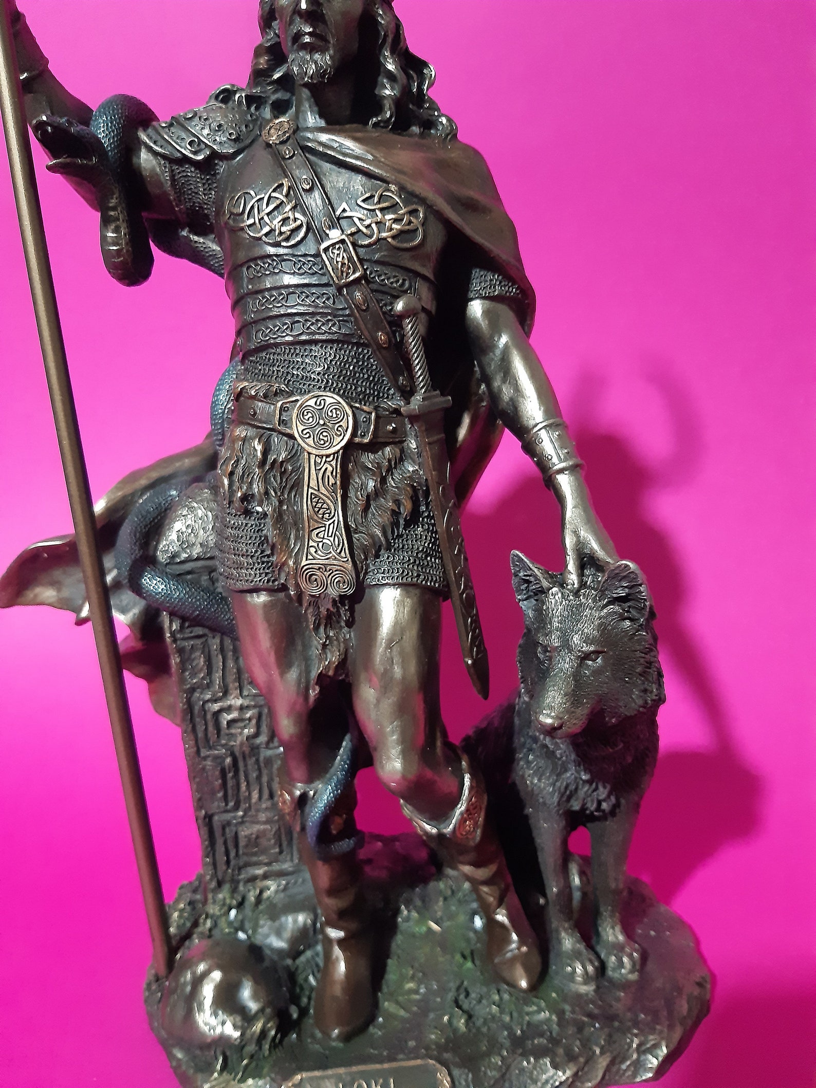 Loki Statue Norse Mythology God Bronze Sculpture 35cm Etsy
