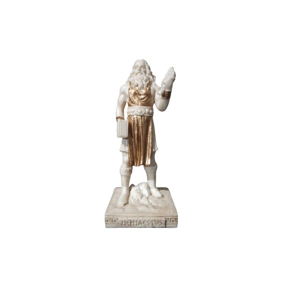 Hephaestus Greek God Mini Statue Bronze Sculpture 9cm Etsy