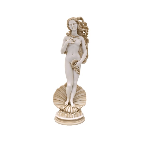 Geburt der Aphrodite Venus griechische römische Göttin Alabaster Handmade Replik Statue 16cm