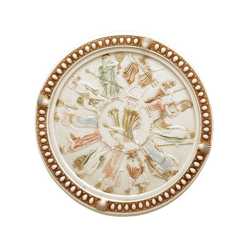 Wall Hanging Decor Sculpture Greek Roman Mythology Twelve Gods Etsy