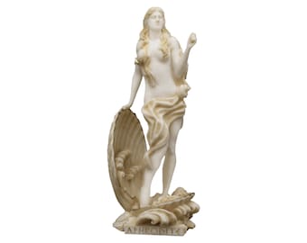 Aphrodite Greek Goddess Statue Handmade Alabaster Sculpture