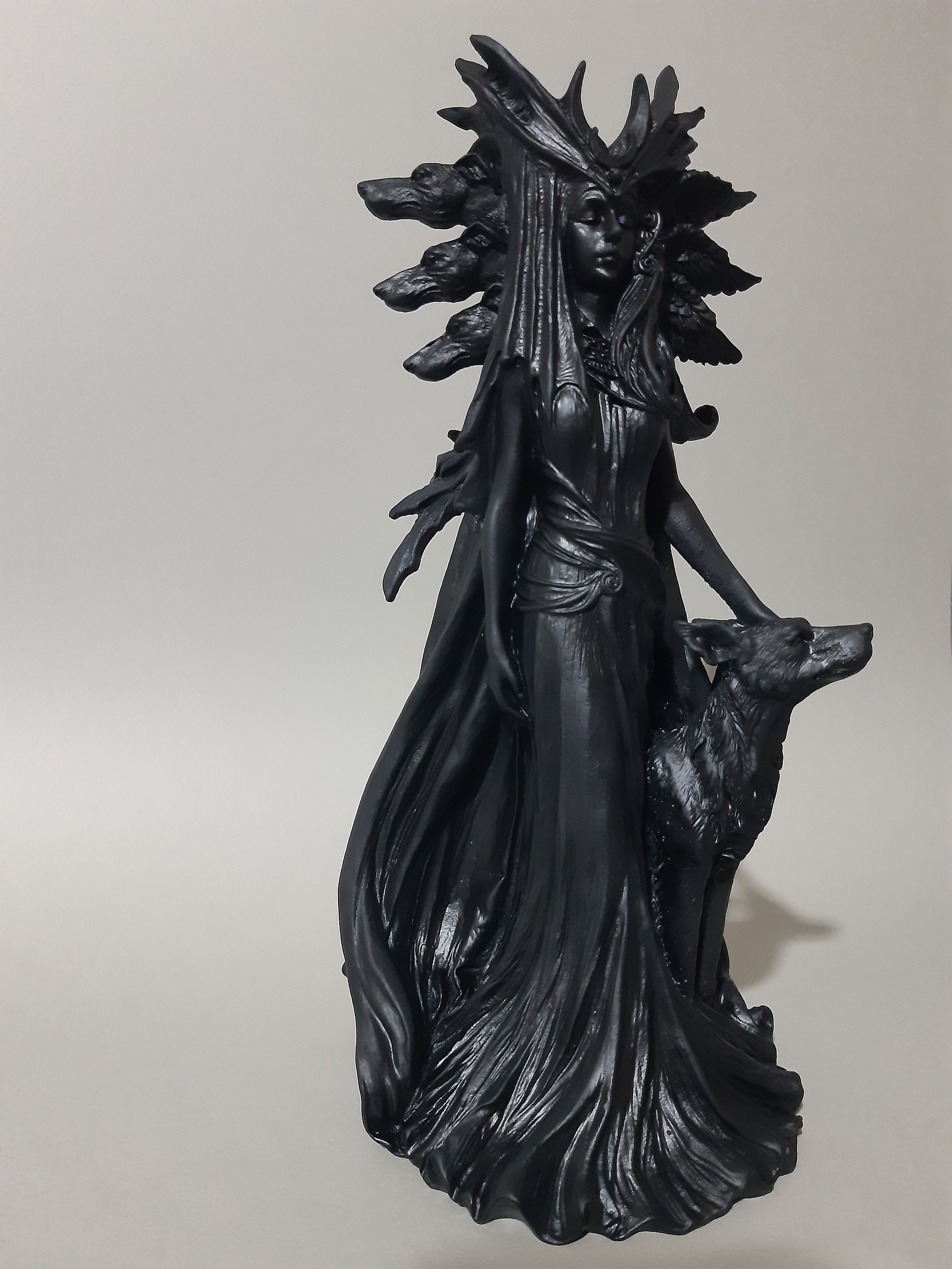 Hecate Goddess of Magic Black Statue Handmade Sculpture 25cm Etsy Australia