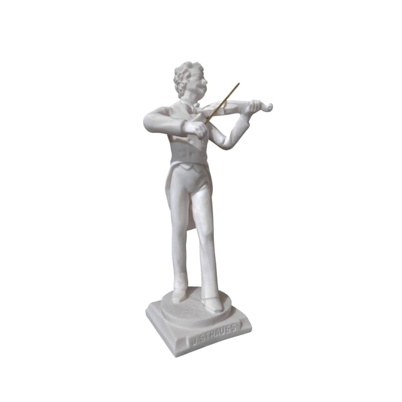Johann Strauss Musician Statue made of Alabaster Sculpture image 8