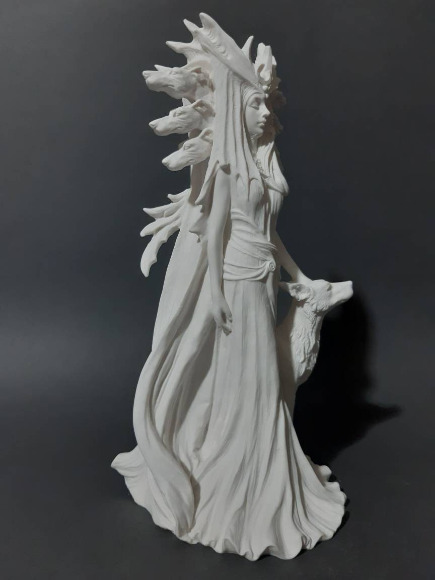 Hecate Goddess of Magic Statue Handmade Sculpture 25cm Etsy