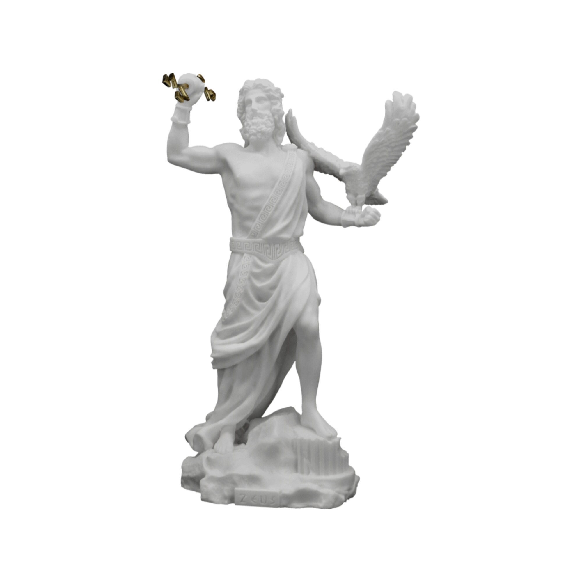 Zeus Greek God Statue Handmade Alabaster Sculpture 27cm Etsy