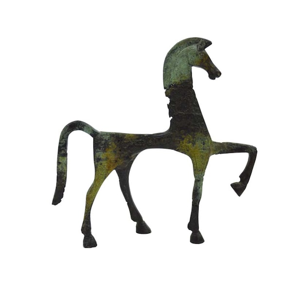 Antike griechische Bronze Pferd Statue griechische Handgemachte Skulptur 14cm