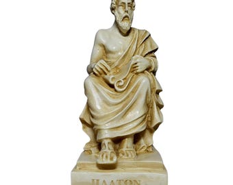 Plato Statue Ancient Greek Philosopher Patina Sculpture 12cm