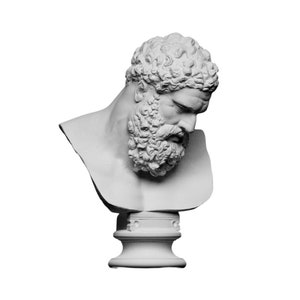 Farnese Hercules Bust Statue Greek Marble Handmade Sculpture