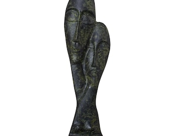 Brancusi Dévotion Sculpture Bronze Abstrait Couple Statue Art Moderne Figurine