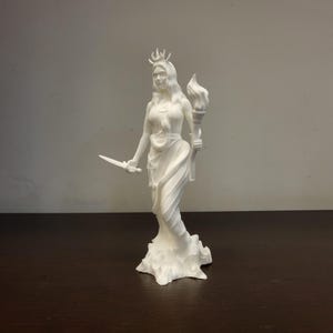 Hecate Goddess white color statue 19cm