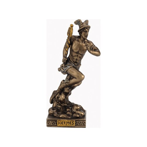 Hermes Greek Roman God Mini Statue Bronze Sculpture 8.7cm Etsy