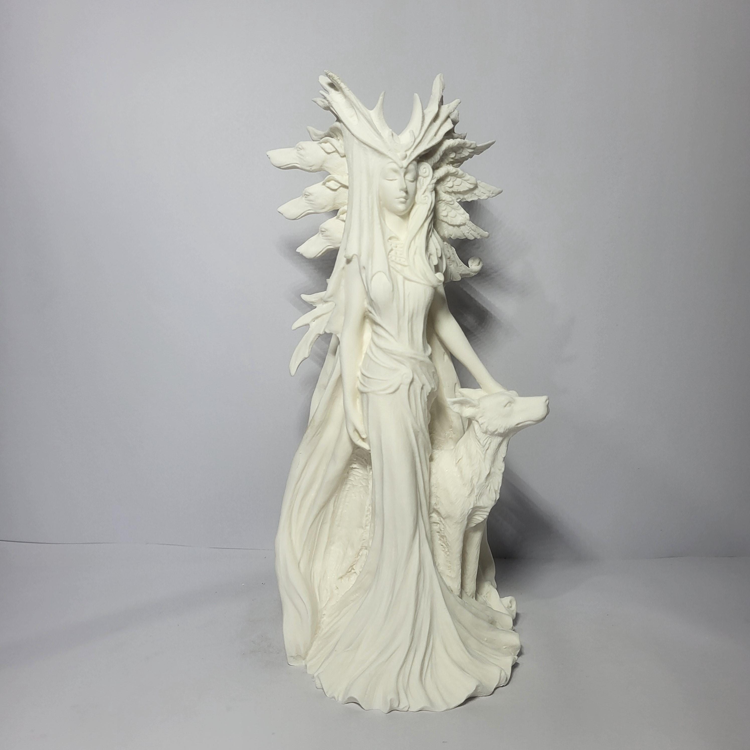 ヘカテ女神ヴィンテージホワイトカラー像25 cm再塗装オリジナル