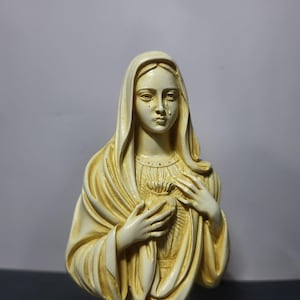 Virgin Mary tear Bust Statue Mother of Jesus Christ Sculpture 16cm