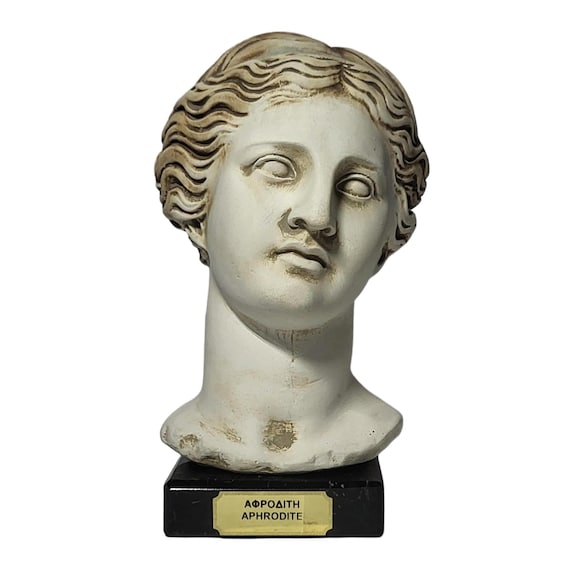 アフロディーテの頭部彫刻 石膏胸像 古代ギリシャの女神レプリカ像