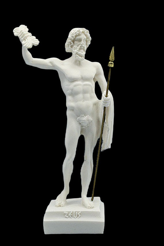 ZEUS JUPITER Sculpture Greek Roman Mythology God Marble Handmade Figurine  Classical Craft Statue 24cm 9.45 Inches - Etsy Denmark