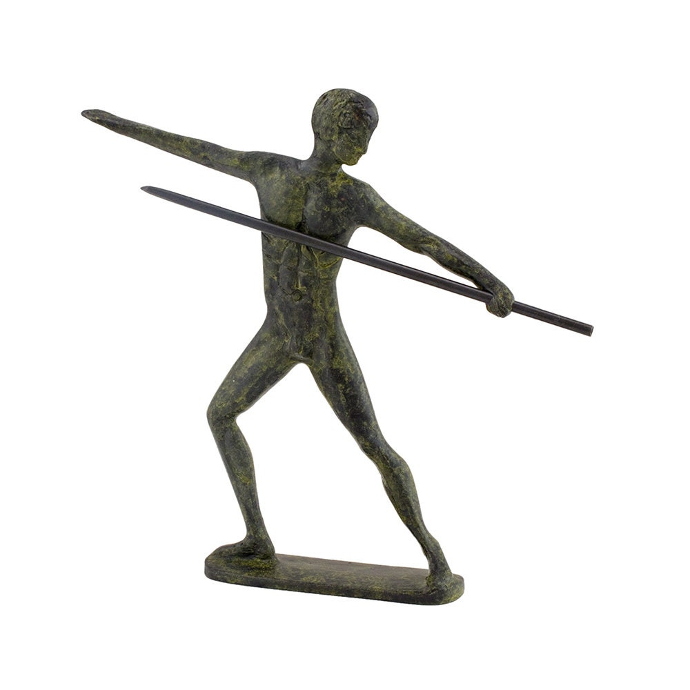 Ancient Olympic Games Javelin Athlete Bronze Handmade Etsy